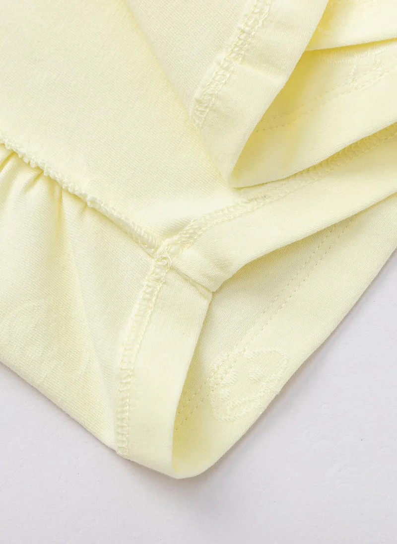 Balabala Yellow Toddler Girls Round v-neck long-sleeved T-shirt for Women | Best Price UAE